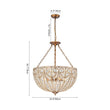 Load image into Gallery viewer, Farmhouze Light - French Vintage Bronze Crystal Large Bowl Cage Chandelier - Ceiling Light - 17.7 in - 
