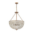Load image into Gallery viewer, Farmhouze Light - French Vintage Bronze Crystal Large Bowl Cage Chandelier - Ceiling Light - 17.7 in - 
