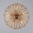 Load image into Gallery viewer, Farmhouze Light - French Vintage Bronze Crystal Large Bowl Cage Chandelier - Ceiling Light - 17.7 in - 

