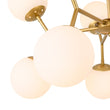 Load image into Gallery viewer, Farmhouze Light - Frosted Glass Bubble Branching Round Sputnik Chandelier - Chandelier - Brass - 
