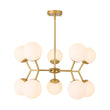 Load image into Gallery viewer, Farmhouze Light - Frosted Glass Bubble Branching Round Sputnik Chandelier - Chandelier - Brass - 
