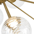 Load image into Gallery viewer, Farmhouze Light - Glam 12 - Light LED Glass Bubble Dimmable Round Sputnik Chandelier - Chandelier - Brass - 
