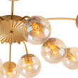 Load image into Gallery viewer, Farmhouze Light - Glam 12 - Light Round Sputnik Glass Globe Bubble Semi Flush - Chandelier - Amber Glass - 

