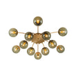 Load image into Gallery viewer, Farmhouze Light-Glam 12-Light Round Sputnik Glass Globe Bubble Semi Flush-Chandelier-Moss Green Glass-
