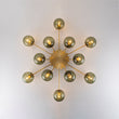 Load image into Gallery viewer, Farmhouze Light-Glam 12-Light Round Sputnik Glass Globe Bubble Semi Flush-Chandelier-Moss Green Glass-
