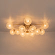 Load image into Gallery viewer, Farmhouze Light-Glam 12-Light Sputnik Milky Mist Glass Bubble Semi Flush-Chandelier-Brass-
