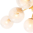 Load image into Gallery viewer, Farmhouze Light-Glam 12-Light Sputnik Milky Mist Glass Bubble Semi Flush-Chandelier-Brass-

