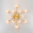 Load image into Gallery viewer, Farmhouze Light-Glam 12-Light Sputnik Milky Mist Glass Bubble Semi Flush-Chandelier-Brass-
