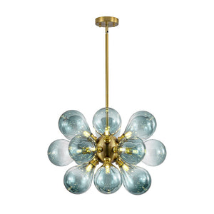 Farmhouze Light - Glam 18 - Light Balloon Cluster Blue Glass Globe Chandelier - Chandelier - Gradual Blue - 