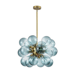 Farmhouze Light - Glam 18 - Light Balloon Cluster Blue Glass Globe Chandelier - Chandelier - Gradual Blue - 