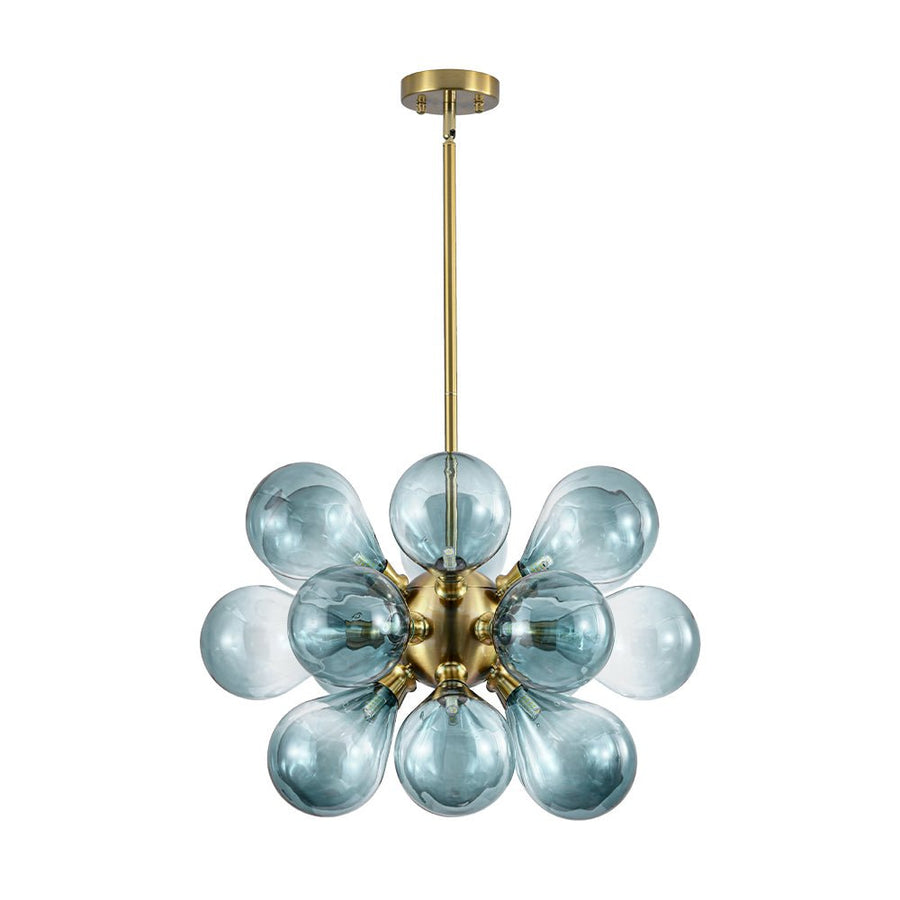 Farmhouze Light - Glam 18 - Light Balloon Cluster Blue Glass Globe Chandelier - Chandelier - Gradual Blue - 