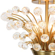 Load image into Gallery viewer, Farmhouze Light-Glam 4-Light Brass Faceted Crystal Sunburst Flush Mount-Chandelier-Brass-
