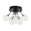 Load image into Gallery viewer, Farmhouze Light - Glam Clear Seeded Glass Bubble Sputnik Ceiling Light - Ceiling Light - Black - 
