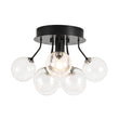 Load image into Gallery viewer, Farmhouze Light - Glam Clear Seeded Glass Bubble Sputnik Ceiling Light - Ceiling Light - Black - 

