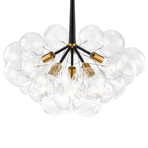Farmhouze Light - Glam Cluster Geometric Faceted Glass Globe Chandelier - Chandelier - White - 