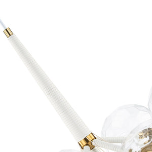 Farmhouze Light - Glam Cluster Geometric Faceted Glass Globe Chandelier - Chandelier - White - 