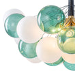 Load image into Gallery viewer, Farmhouze Light - Glam Dimmable Cluster Green White Glass Globe Bubble Chandelier - Chandelier - 5 Bulbs - 
