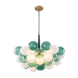 Load image into Gallery viewer, Farmhouze Light - Glam Dimmable Cluster Green White Glass Globe Bubble Chandelier - Chandelier - 5 Bulbs - 
