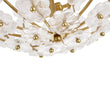 Load image into Gallery viewer, Farmhouze Light - Glam Glass Flower Vine Gold Cage Semi Flush Ceiling Light - Ceiling Light - Gold - 
