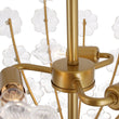 Load image into Gallery viewer, Farmhouze Light - Glam Glass Flower Vine Gold Cage Semi Flush Ceiling Light - Ceiling Light - Gold - 
