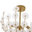 Load image into Gallery viewer, Farmhouze Light - Glam Glass Flower Vine Gold Cage Semi Flush Ceiling Light - Ceiling Light - Gold - 
