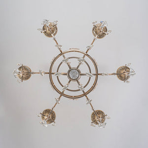 Farmhouze Light - Glam Vintage 6 - Light Crystal Accented Candle Style Chandelier - Chandelier - 6 - Light - 
