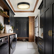 Load image into Gallery viewer, Farmhouze Light-Gold Ring Accent Black Round Dimmable LED Ceiling Light-Ceiling Light-15.7 in-
