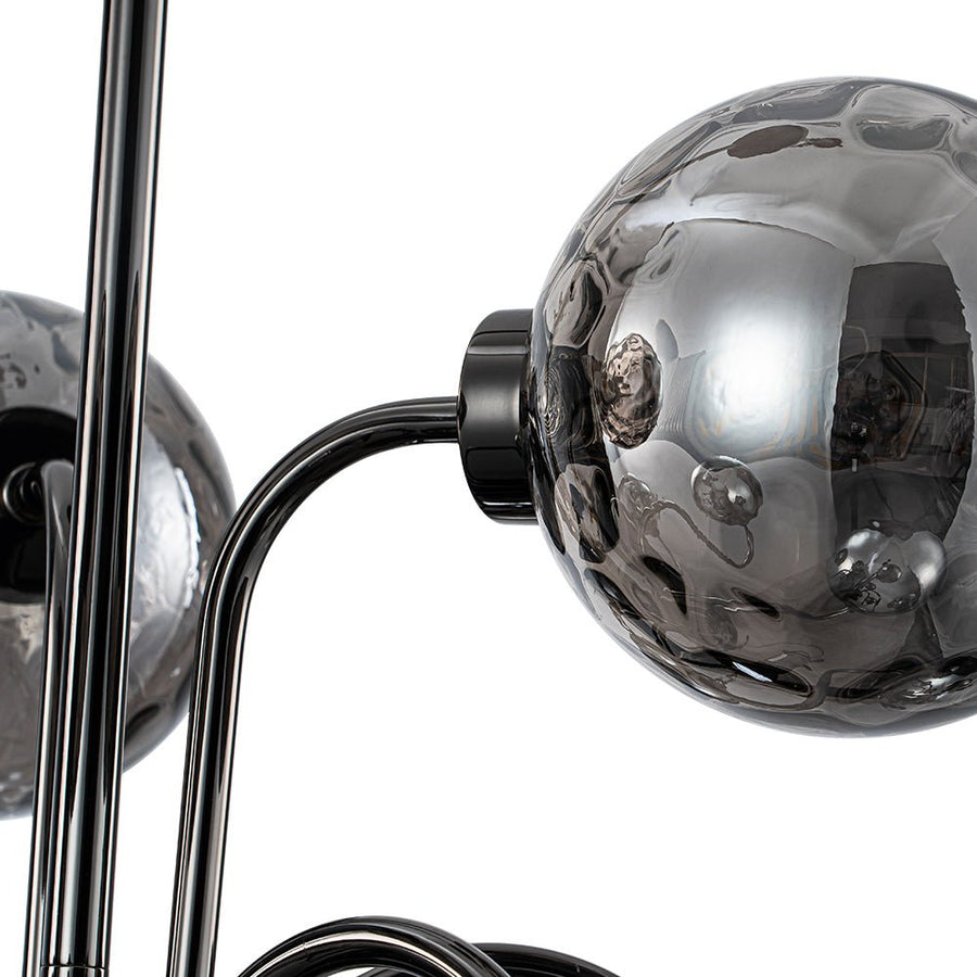 Farmhouze Light - Gothic Luxe Black Smoked Textured Glass Globe Chandelier - Chandelier - Black - 