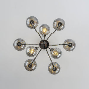 Farmhouze Light - Gothic Luxe Black Smoked Textured Glass Globe Chandelier - Chandelier - Black - 