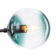 Load image into Gallery viewer, Farmhouze Light - Grudual Blue Glass Globe Linear Sputnik Island Chandelier - Chandelier - Black - 
