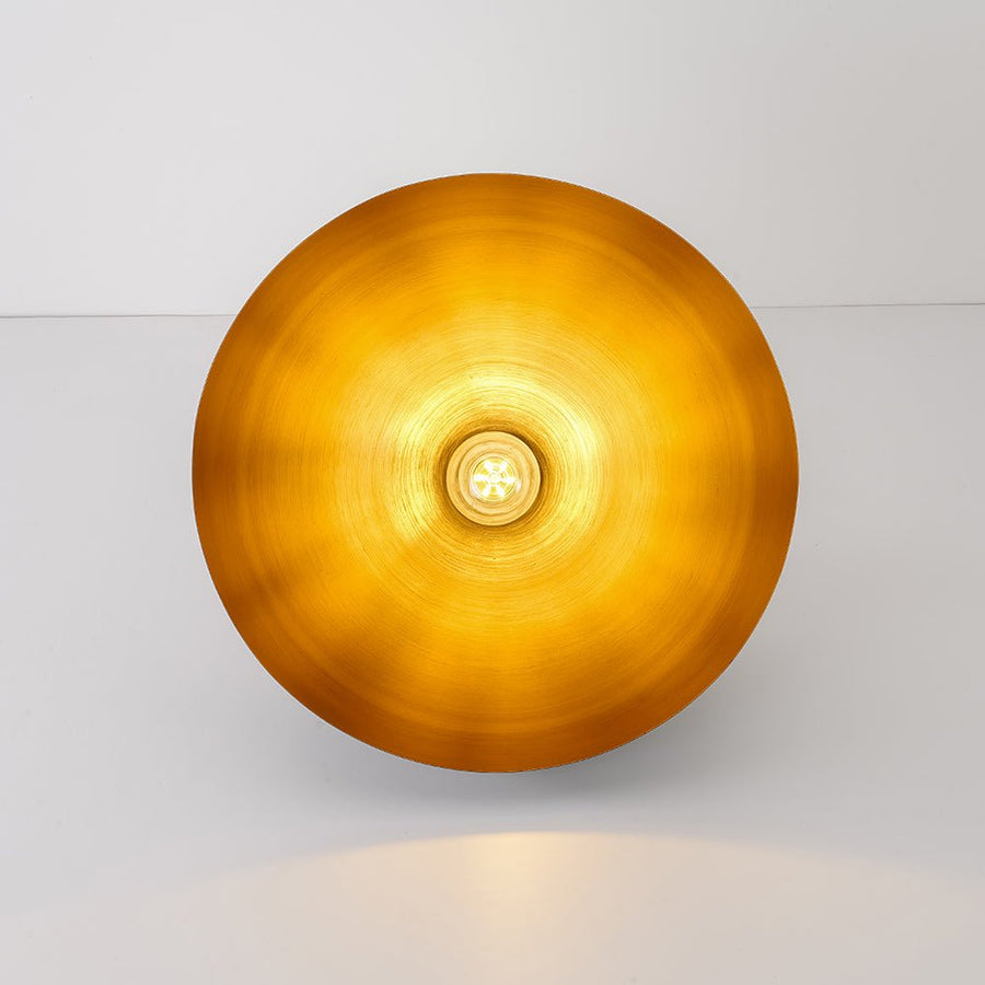 Farmhouze Light - Industrial 1 - Light Black Gold Dome Flush Mount Ceiling Light - Ceiling Light - 15.7 in - 