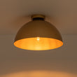 Load image into Gallery viewer, Farmhouze Light-Industrial 1-Light Black Gold Dome Flush Mount Ceiling Light-Ceiling Light-15.7 in/Gold-
