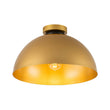 Load image into Gallery viewer, Farmhouze Light-Industrial 1-Light Black Gold Dome Flush Mount Ceiling Light-Ceiling Light-15.7 in/Gold-
