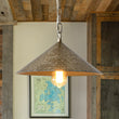 Load image into Gallery viewer, Farmhouze Light - Industrial 1 - Light Distressed Silver Iron Flat Cone Kitchen Pendant - Pendant - 13.8 in - 
