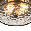 Load image into Gallery viewer, Farmhouze Light - Industrial 2 - Light Water Glass Drum Cage Semi Flush Mount - Ceiling Light - Oil Rubbed Bronze - 
