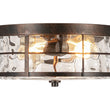 Load image into Gallery viewer, Farmhouze Light - Industrial 2 - Light Water Glass Drum Cage Semi Flush Mount - Ceiling Light - Oil Rubbed Bronze - 

