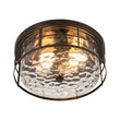 Load image into Gallery viewer, Farmhouze Light - Industrial 2 - Light Water Glass Drum Cage Semi Flush Mount - Ceiling Light - Oil Rubbed Bronze - 
