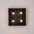 Load image into Gallery viewer, Farmhouze Light - Industrial 4 - Light Black Glass Square Lantern Flush Mount - Ceiling Light - Black - 

