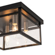 Load image into Gallery viewer, Farmhouze Light - Industrial 4 - Light Black Glass Square Lantern Flush Mount - Ceiling Light - Black - 

