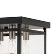 Load image into Gallery viewer, Farmhouze Light - Industrial 4 - Light Black Glass Square Lantern Flush Mount - Ceiling Light - Black - 
