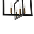 Load image into Gallery viewer, Farmhouze Light-Industrial 4-Light Iron Square Lantern Semi Flush Mount-Ceiling Light-Black Brass-
