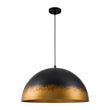 Load image into Gallery viewer, Farmhouze Light - Industrial Aged Black Gold Oversized Metal Dome Pendant - Chandelier - 23.6 in - 
