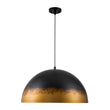 Load image into Gallery viewer, Farmhouze Light - Industrial Aged Black Gold Oversized Metal Dome Pendant - Chandelier - 23.6 in - 
