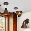 Load image into Gallery viewer, Farmhouze Light-Industrial Antique Copper Adjustable Cone Semi Flush Light-Ceiling Light-2 Packs (Back Order)-
