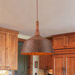 Load image into Gallery viewer, Farmhouze Light-Industrial Antique Red Copper Patina 1-Light Bell Iron Pendant-Pendant-15.7 in-
