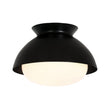 Load image into Gallery viewer, Farmhouze Light-Industrial Black Metal White Glass Dome Ceiling Light-Ceiling Light-9 in-
