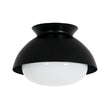 Load image into Gallery viewer, Farmhouze Light-Industrial Black Metal White Glass Dome Ceiling Light-Ceiling Light-9 in-
