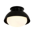 Load image into Gallery viewer, Farmhouze Light-Industrial Black Metal White Glass Dome Ceiling Light-Ceiling Light-9 in-
