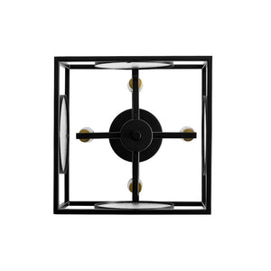 Farmhouze Light - Industrial Candle Style Black Square Cage Semi Flush Light - Ceiling Light - 11.8 in - 