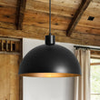 Load image into Gallery viewer, Farmhouze Light - Industrial Farmhouse Single Metal Dome Pendant Light - Chandelier - Black - 
